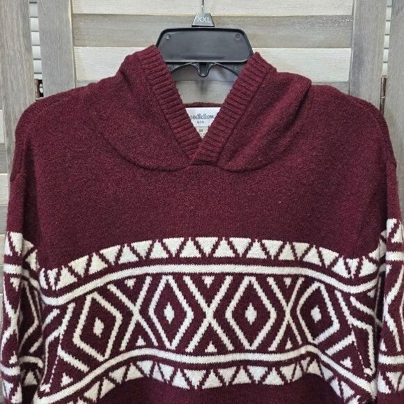 Hooded Jacquard Pullover Sweater | Goodfellow & Co | Medium - Picture 5 of 10